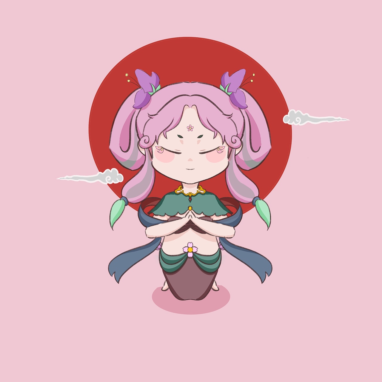 小狐狸和桃妖|插画|创作习作|葛三箱秃头怪 - 原创作品 - 站酷 (zcool