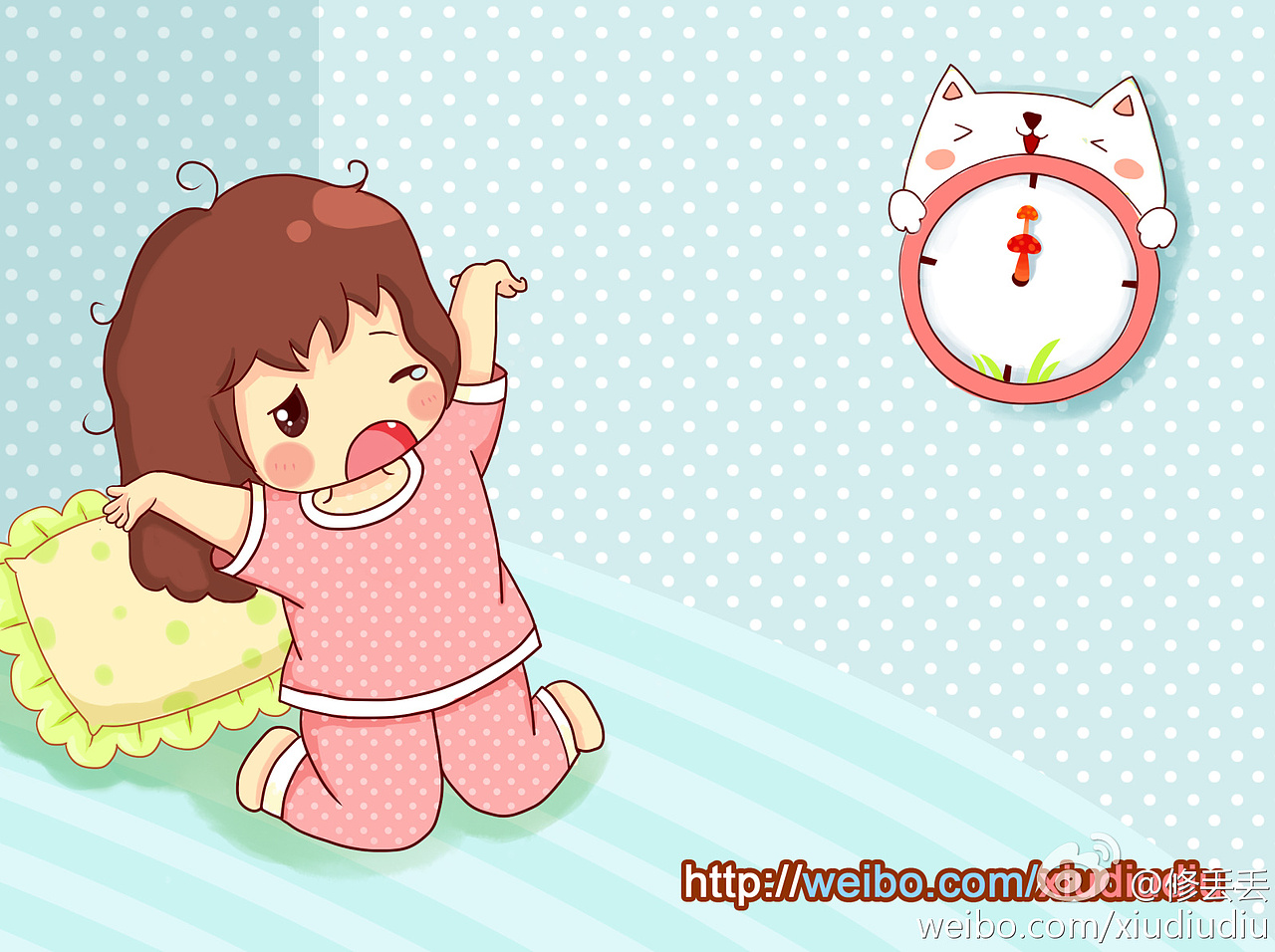 【丢丢&呆呆】温馨小情侣系列8~周末赖床赖到中午才爬起来的孩纸