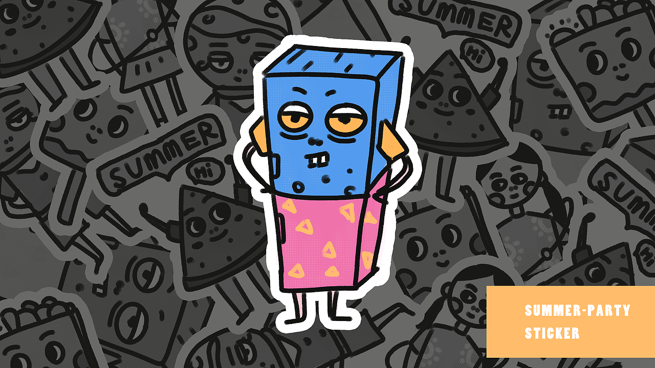 贴纸插画（图ZMTgwNDE3MTQ0） - 商业插画 - 站酷设计师两只米奇的身高差原创素材 - 站酷ZCOOL