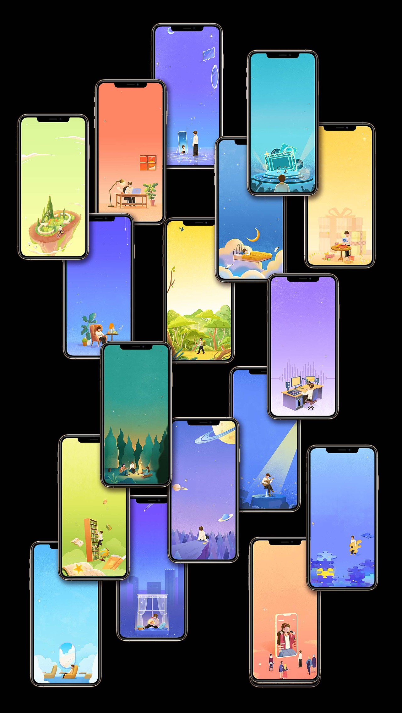 酷我2020年度总结插画（图ZMjQ4MDg4NTQw） - 商业插画 - 站酷设计师薪南原创素材 - 站酷ZCOOL