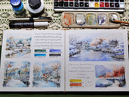 水彩風(fēng)景配色筆記