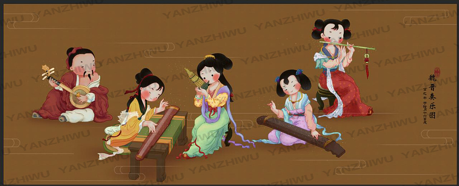 魏晋---奏乐图
