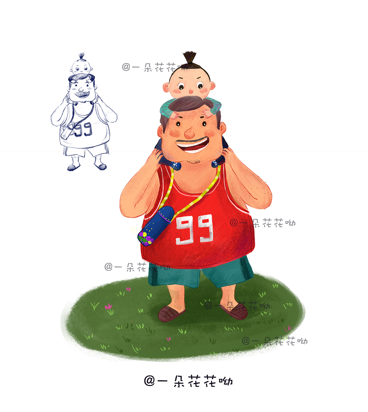 儿童插画～（图ZMTU2NzEyMjYw） - 儿童插画 - 站酷设计师一朵花花呦原创素材 - 站酷ZCOOL