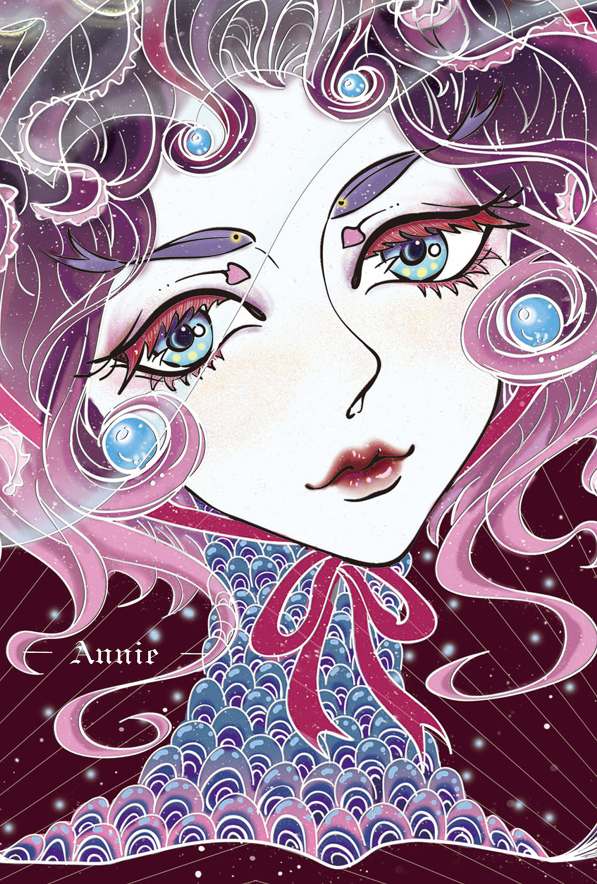 【毕设】海之塚(原创*海洋生物系列插画)之 明信片