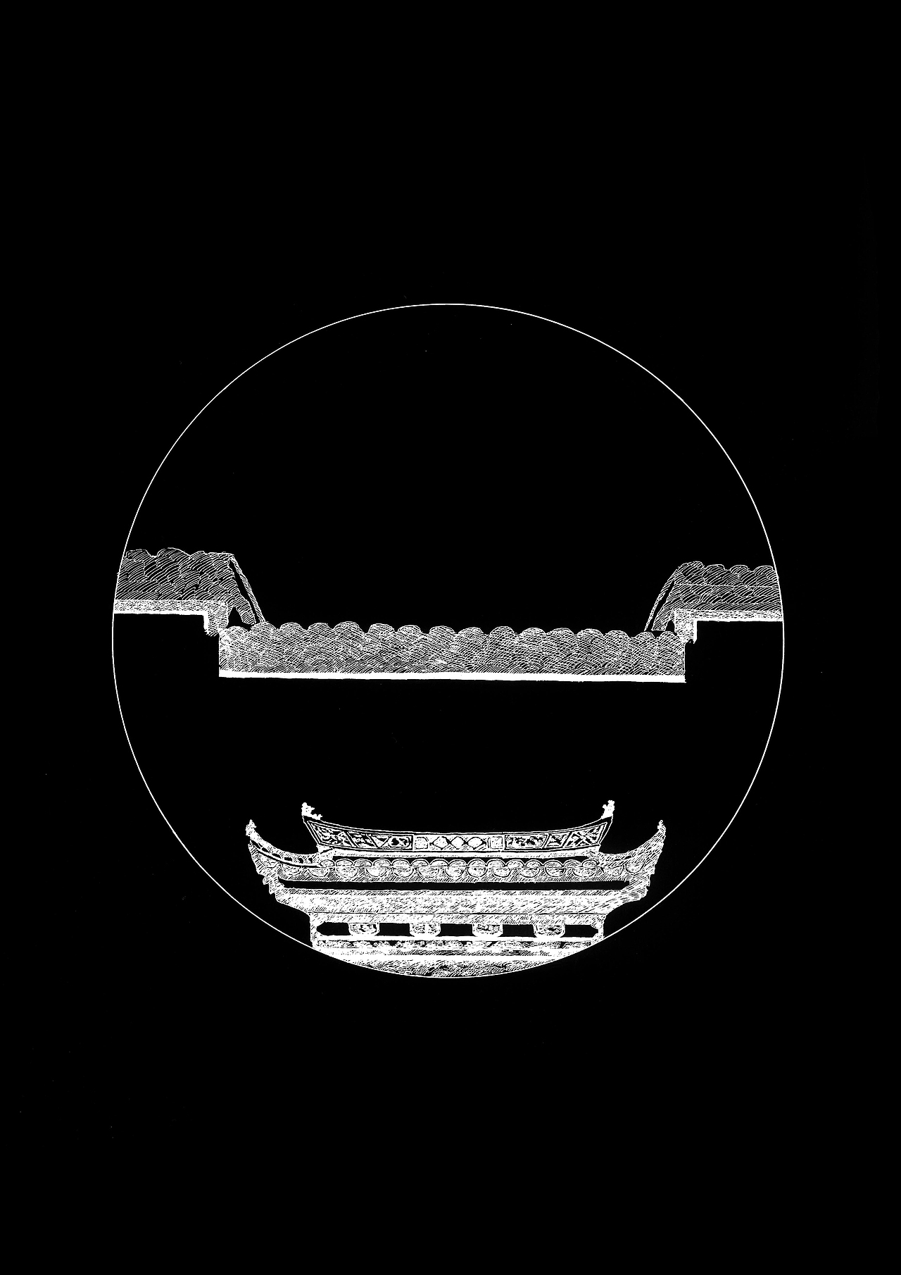 古建筑的黑白艺术