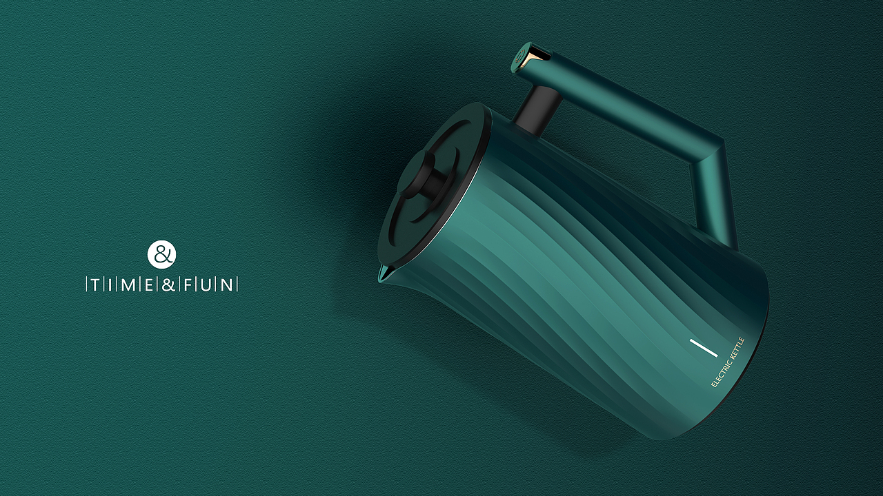 细节处见个性
把手摒弃传统半圆设计,采用符合人体工程学的不规则造型,掌握更舒适;黑色壶盖搭配暗绿主调,增加色调的层次感。