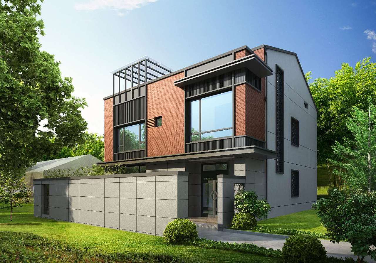 小型建筑外立面效果图案例