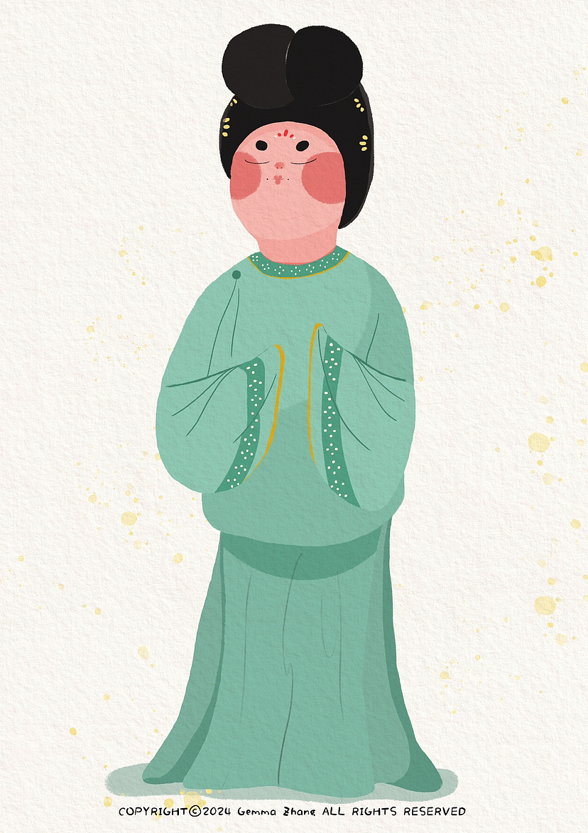 唐代女子（图ZMzY3MTMyNDEy） - 商业插画 - 站酷设计师是自来卷吖原创素材 - 站酷ZCOOL