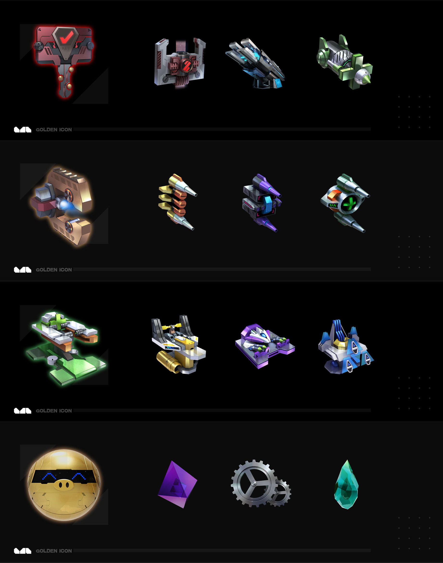 自制128个科幻机械图标 icon