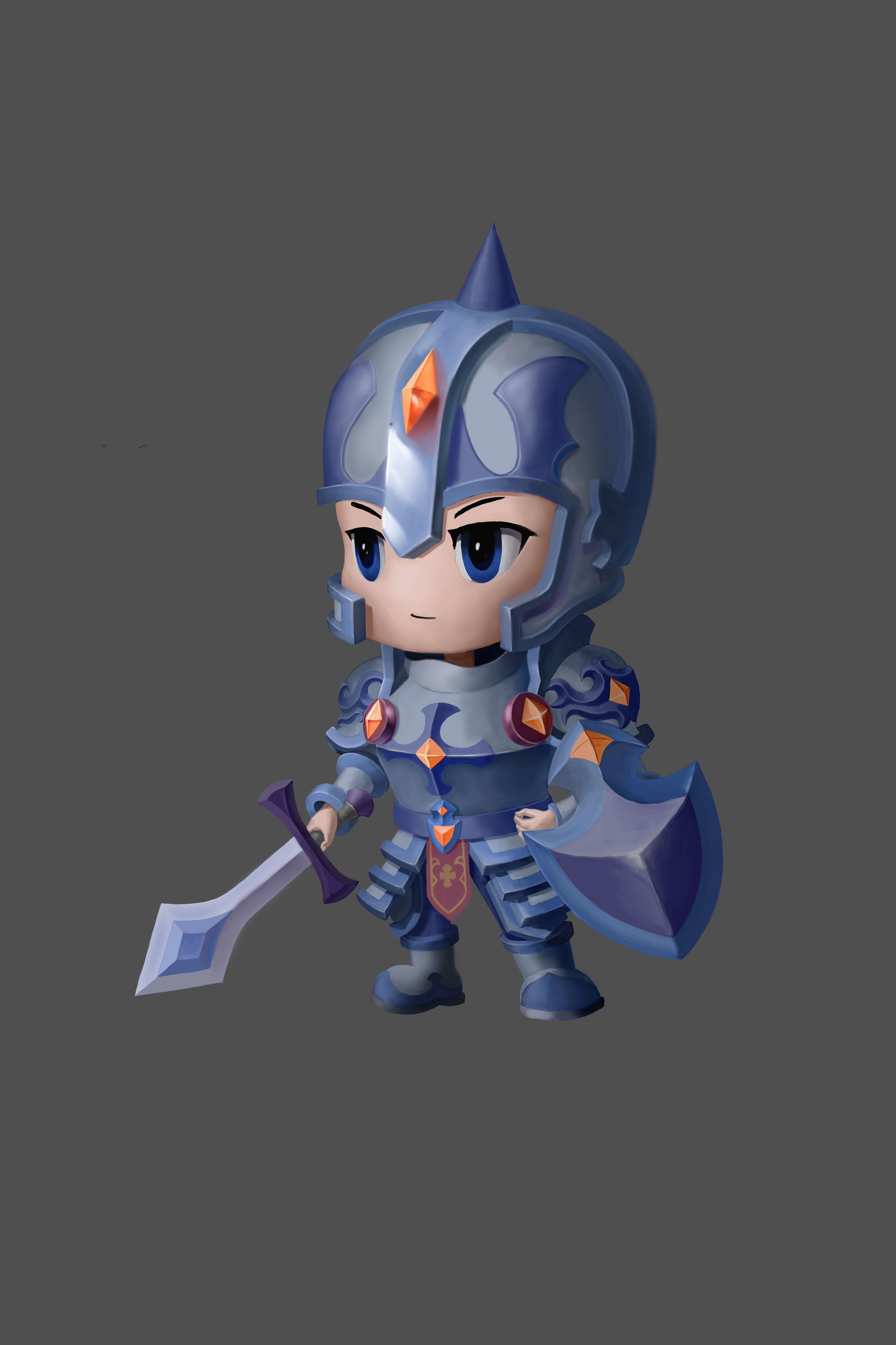 q版战士|插画|插画习作|spc108 - 原创作品 - 站酷 (zcool)