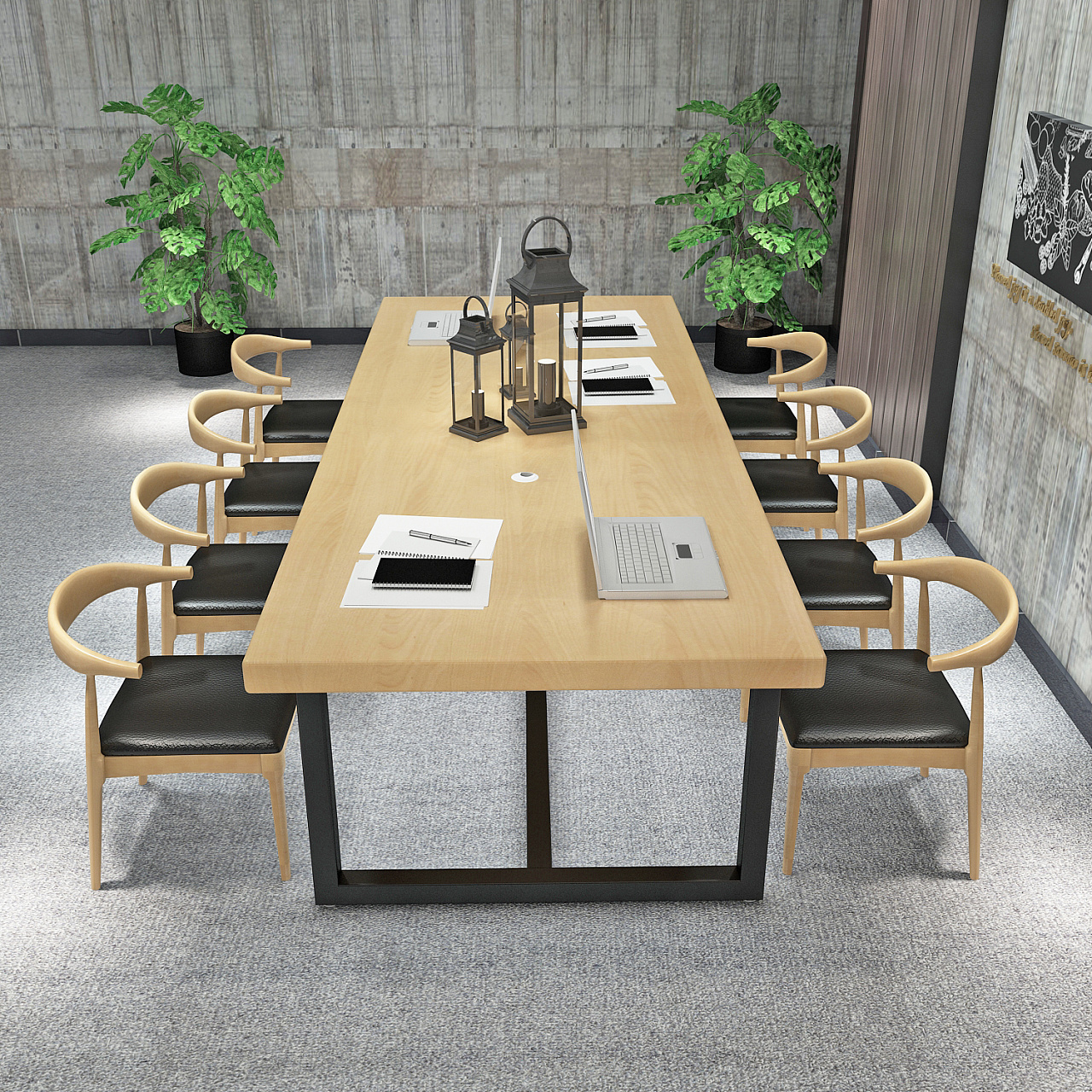 画板餐桌®－长桌 1.6米_1.6米精致木作，6人家庭优雅大餐桌_系列【尺寸_价格_效果图】-造作官网