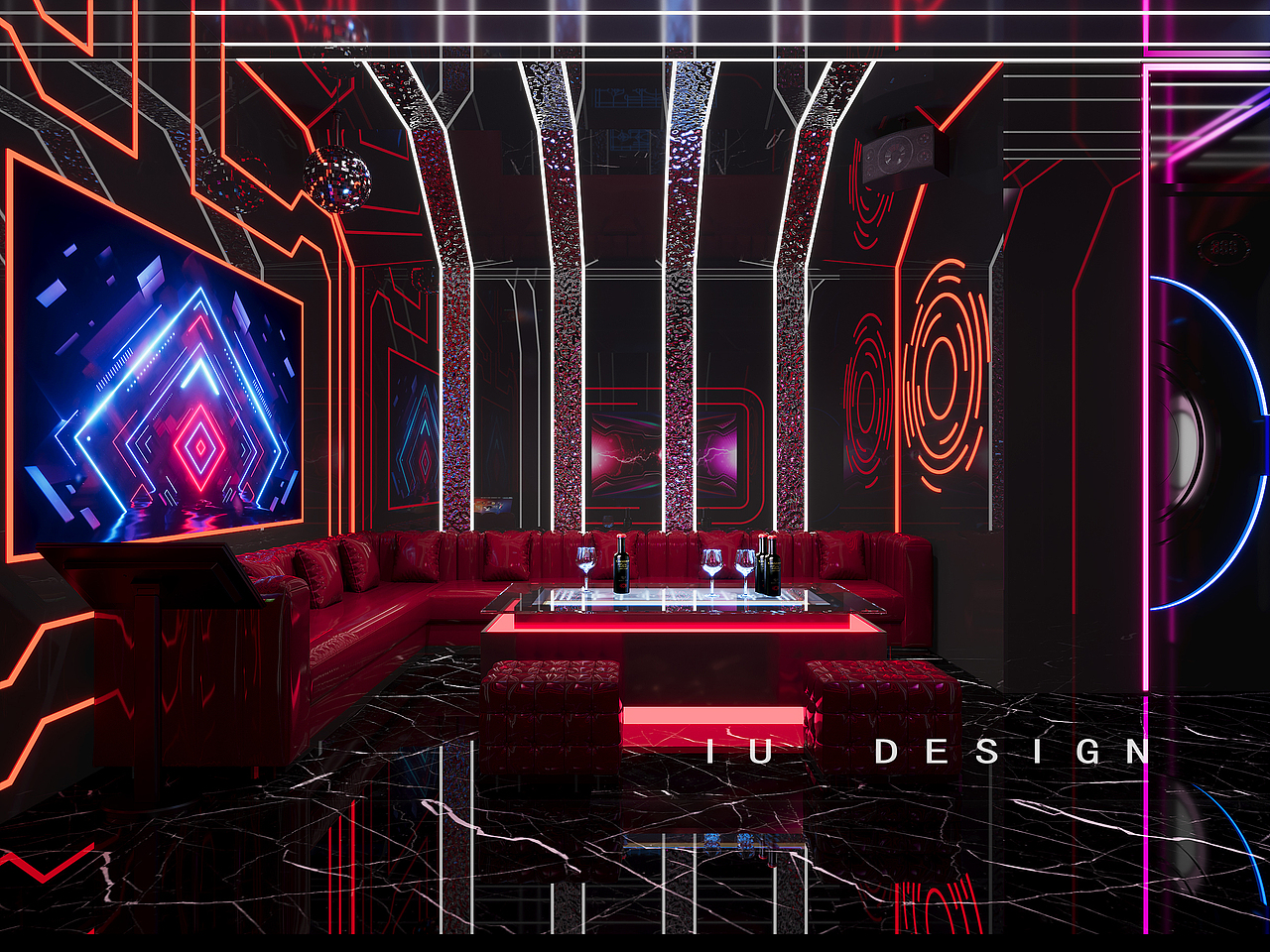 哎呦设计表现·科技风KTV