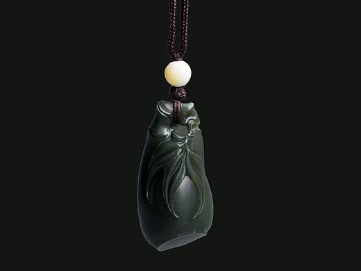 手工玉石雕刻青海青·竹