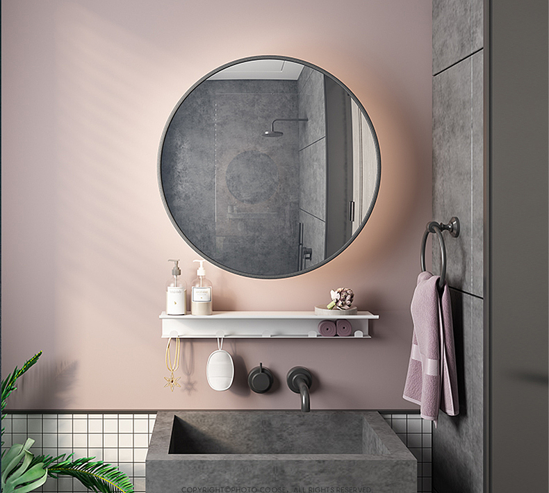 6.浴室
浴室的洗手台上装搁板充当收纳架,也是非常赞哦。把搁板安装在卫生间的洗漱台上方,将洗漱用品放在上面,取用也很方便。<br><br>淘口令:复制整条信息,打开「手机淘宝」¥9A1W1SlOopg¥ 【立即享受优惠】<br>