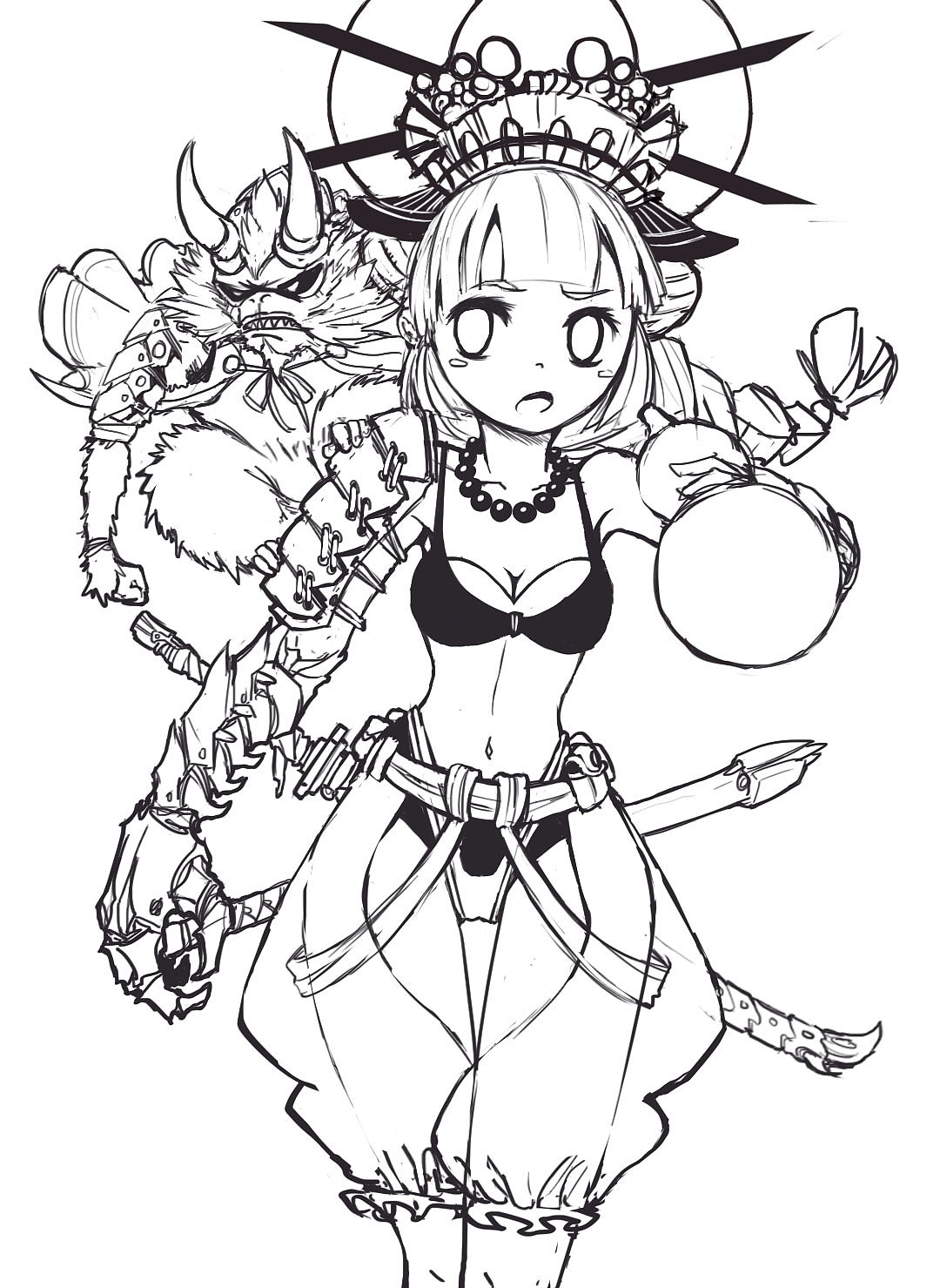 确定最终线稿和构图