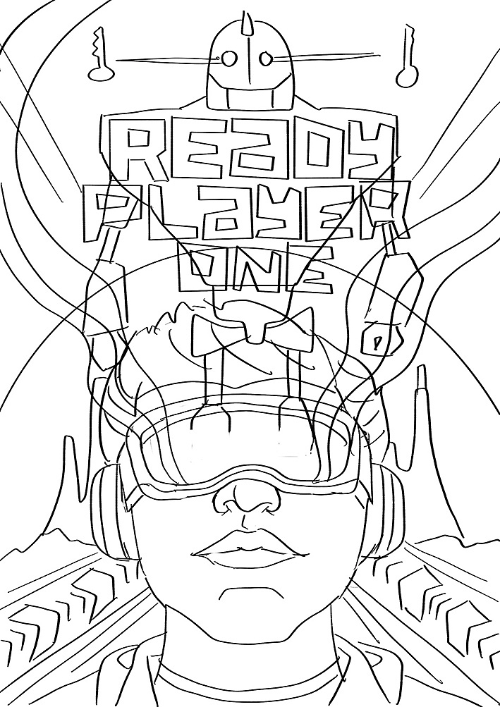 插画海报习作 | 头号玩家READY PLAYER ONE（图ZMTUwNTk0ODYw） - 创作习作 - 站酷设计师吳文犬原创素材 - 站酷ZCOOL