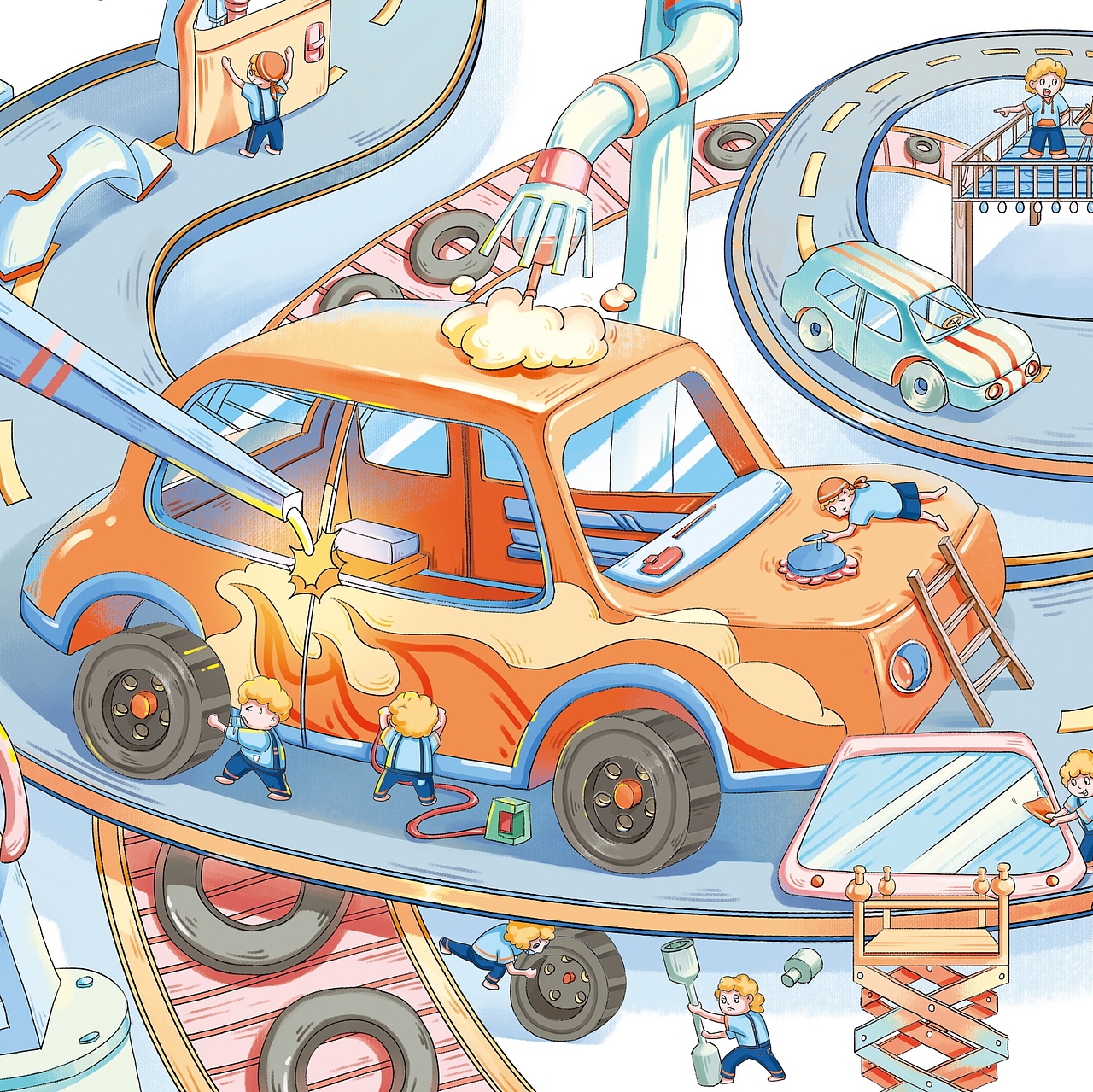 书籍，封面插画 衣食住行（图ZMjM4NTE2MTcy） - 商业插画 - 站酷设计师壴方原创素材 - 站酷ZCOOL