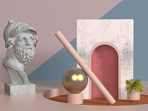 C4D场景建模OC渲染