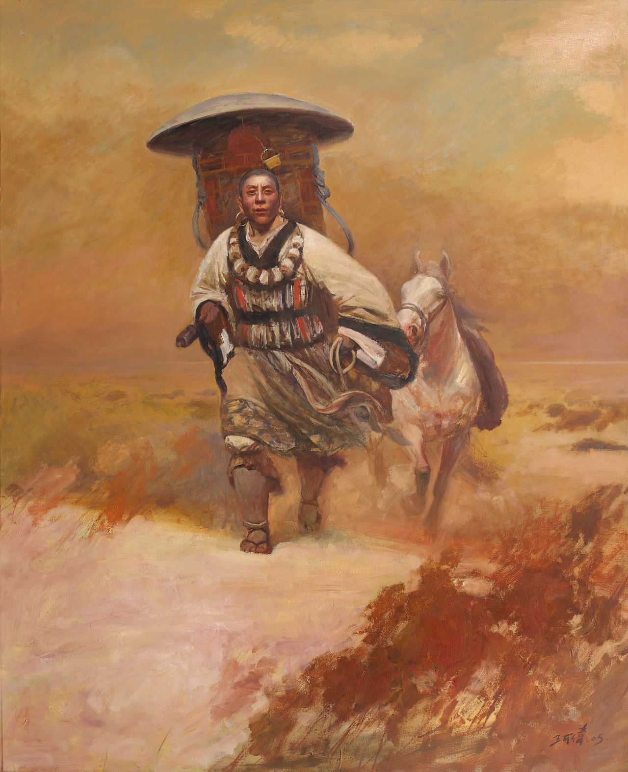 油画作品《玄奘》