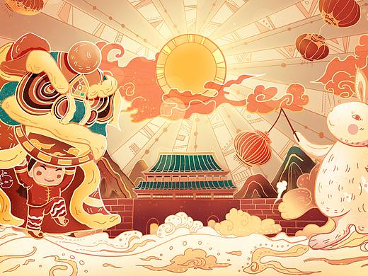 中秋&国庆双节插画
