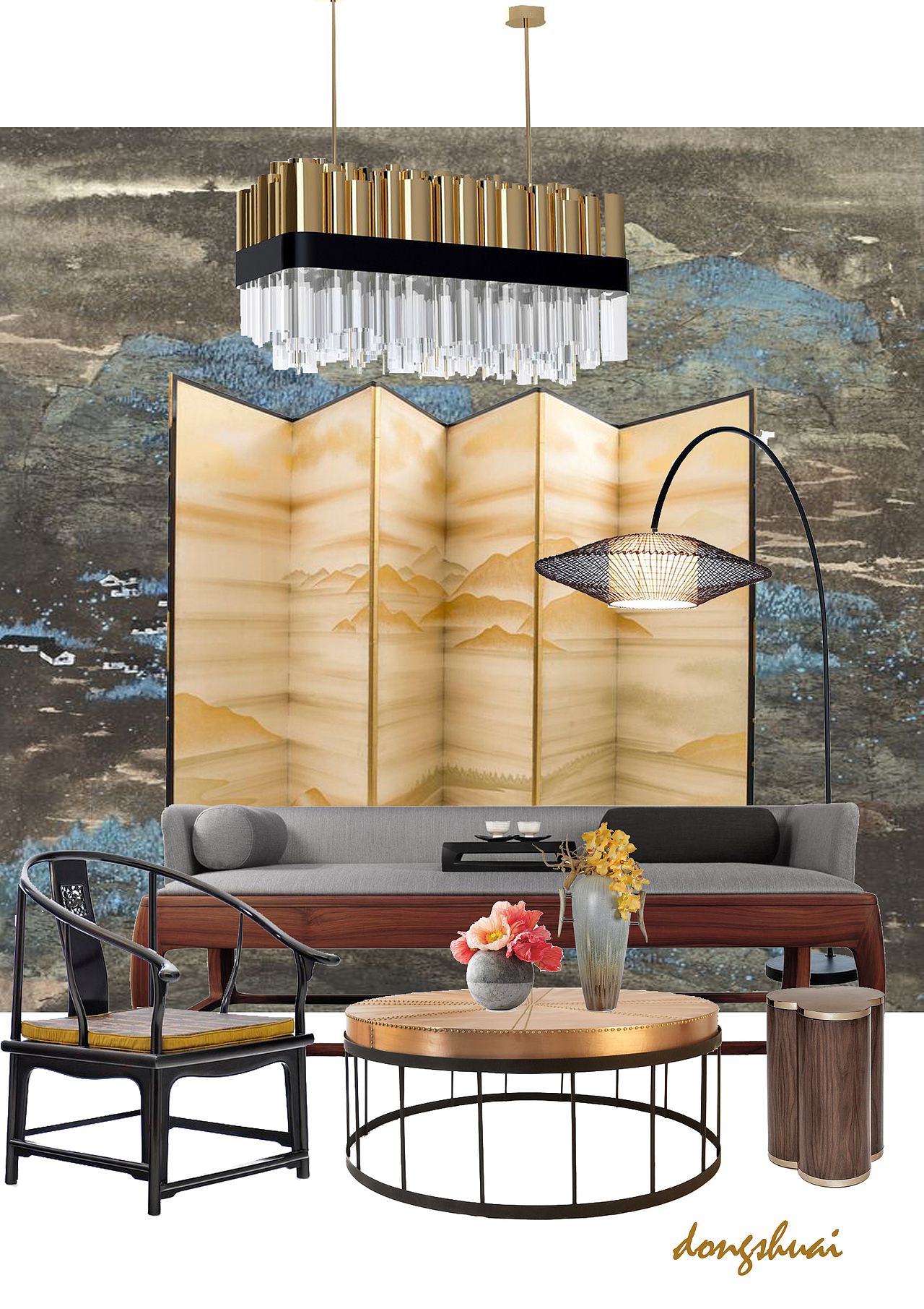 新中式混搭软装设计