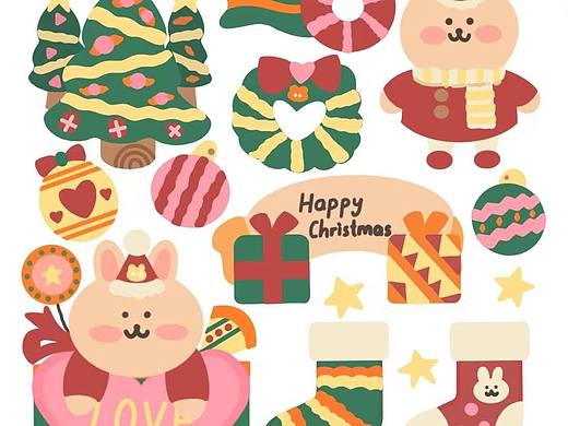 【原创插画】兔兔的圣诞聚会🎄