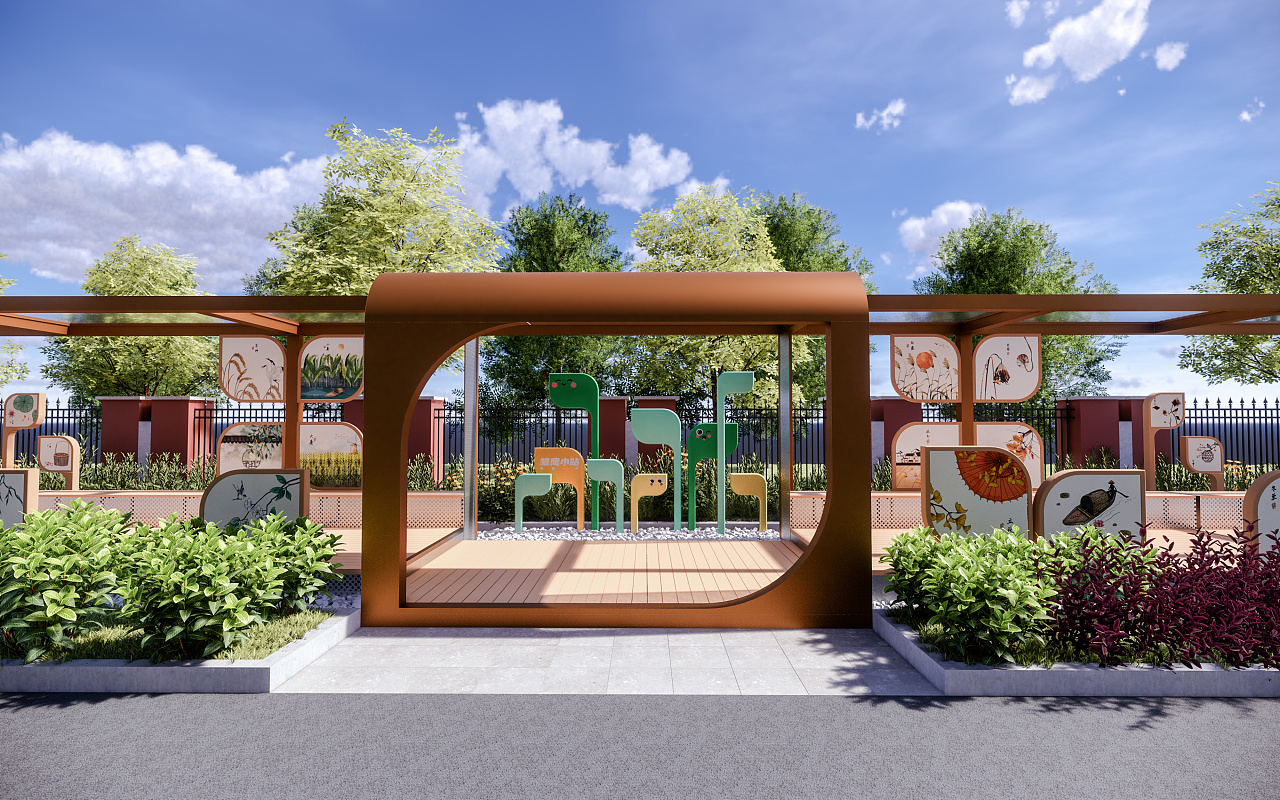 户外主题休憩廊