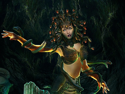 《蛇发女妖美杜莎》