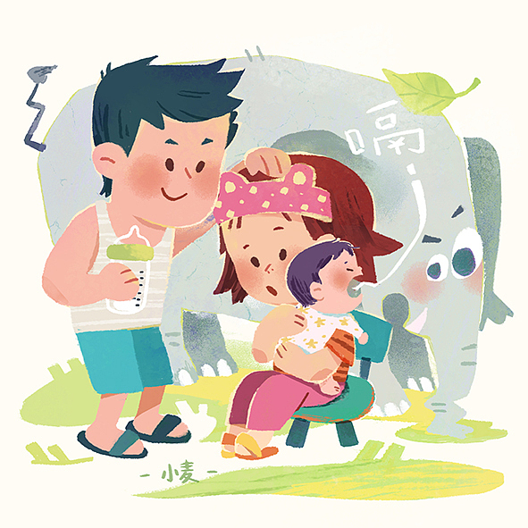 半岁宝宝养成记（图ZMjc5NDA3Njg4） - 创作习作 - 站酷设计师插画师小小麦原创素材 - 站酷ZCOOL