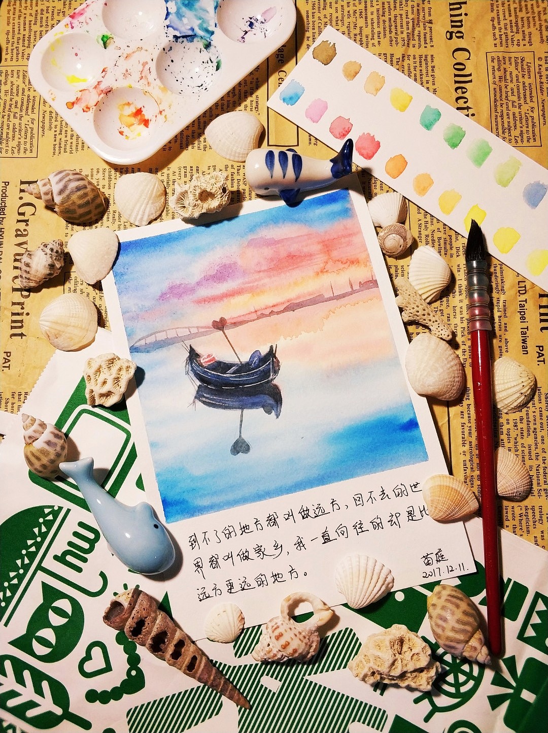 明信片（图ZMTI0ODkxMDc2） - 创作习作 - 站酷设计师喵还没睡原创素材 - 站酷ZCOOL