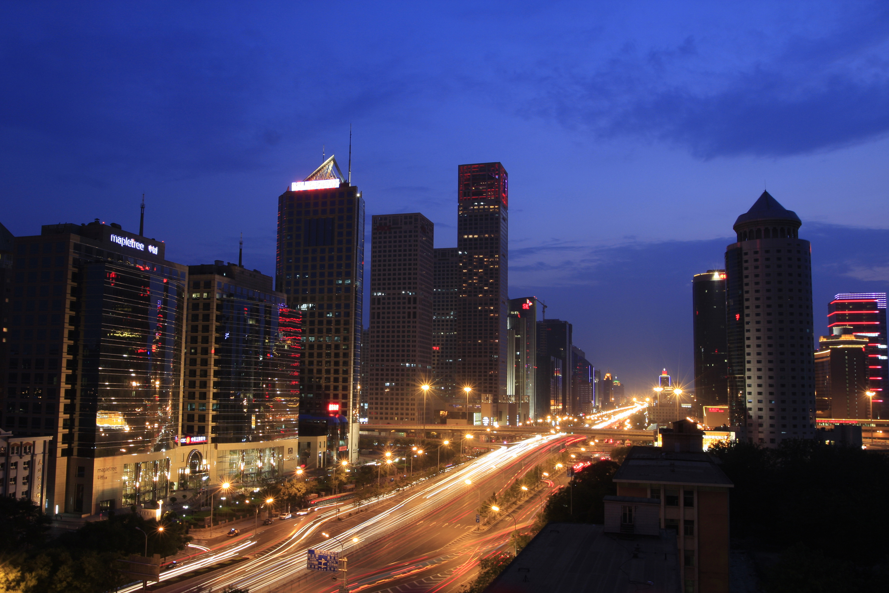 北京cbd夜景图片欣赏图片