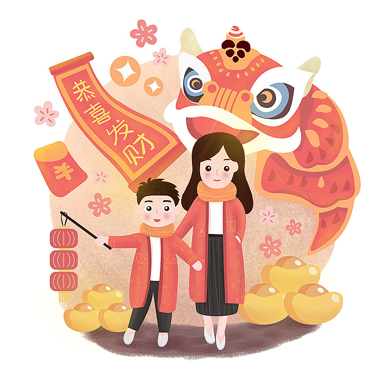 辛小帅系列亲子插画-节日版本（图ZMTIxMTc4NjI4） - 儿童插画 - 站酷设计师fanfanfan9原创素材 - 站酷ZCOOL