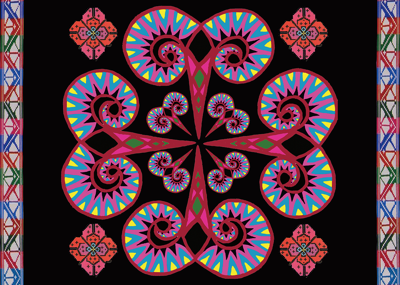 羌族传统纹样自己改编