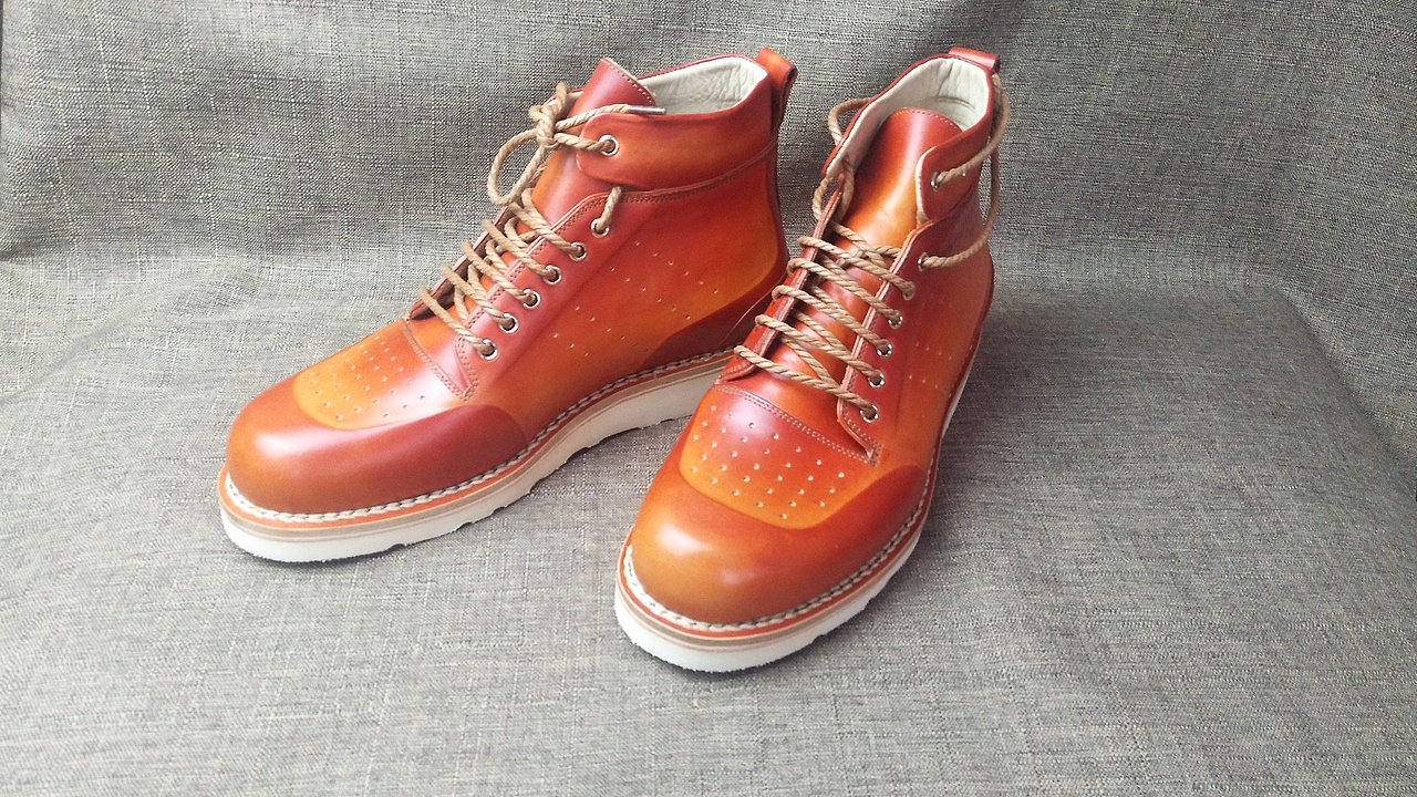 手工染色固特异靴