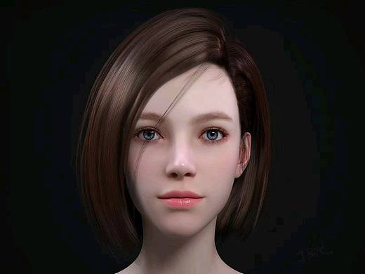 女人头雕刻制作。