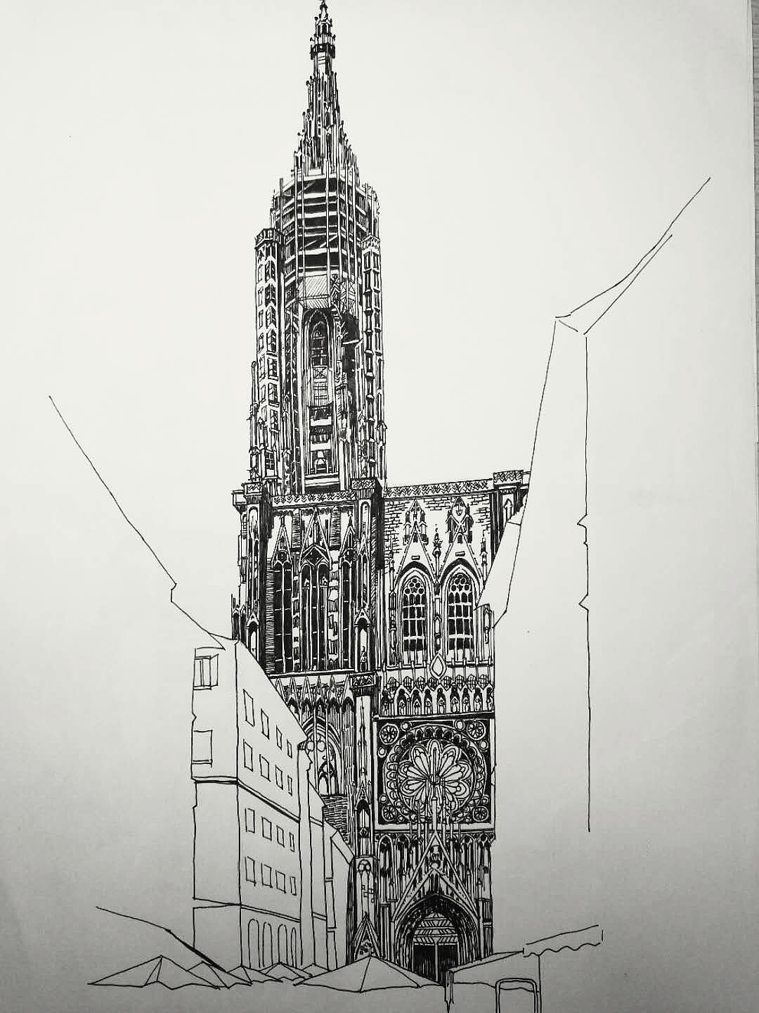 大二时期建筑速写部分合集