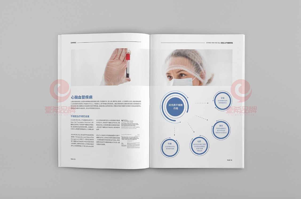 一希品牌设计--医疗健康发展公司画册宣传册设计（图ZMTU3NDM3Mjg0） - 书籍/画册 - 站酷设计师一希品牌设计原创素材 - 站酷ZCOOL