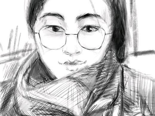 手绘回忆里的你