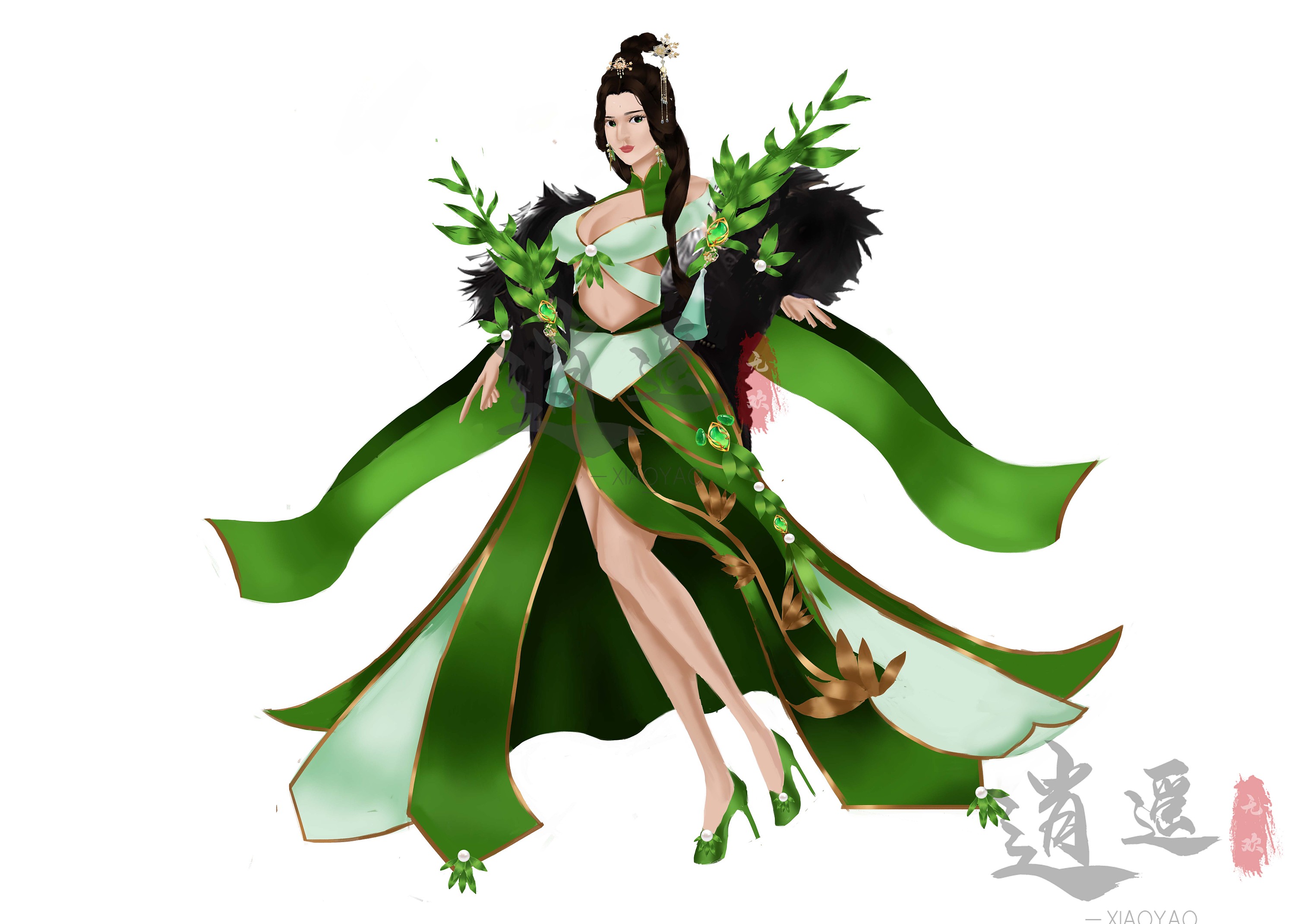 仙侠 原画 厚涂