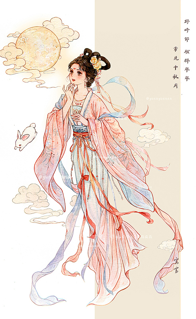 中秋系列之桂宫秋思（图ZMjc2ODU3NTQ0） - 商业插画 - 站酷设计师官官an原创素材 - 站酷ZCOOL