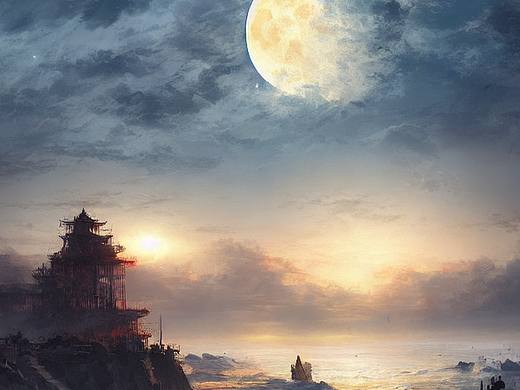 #AI创作实验室#海上升明月