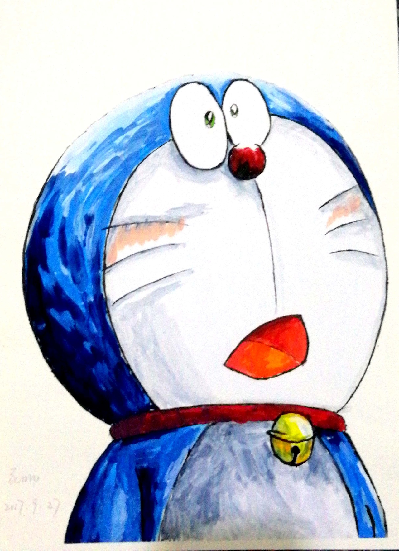 机器猫和你的名字|纯艺术|绘画|陌上繁花绽 - 原创作品 - 站酷 (zcool