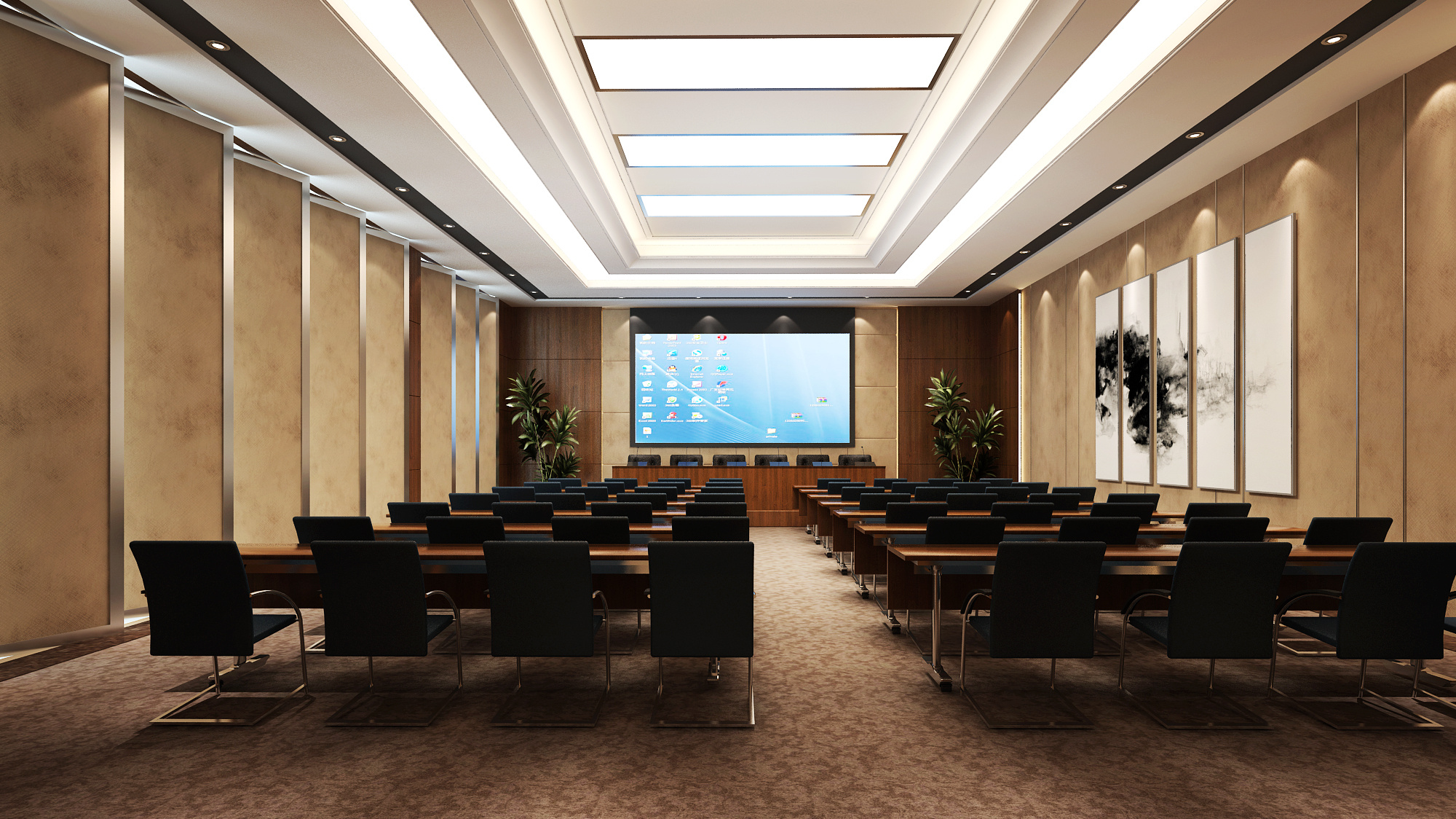 10-3现代会议室3d模型下载-【集简空间】「每日更新」