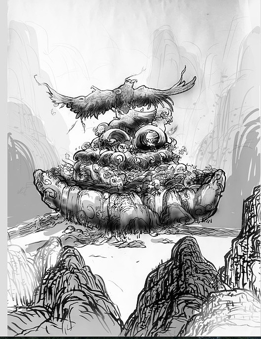 一风作品《官帽鱼》（图ZODI2MzQ0MjQ=） - 商业插画 - 站酷设计师一风老师原创素材 - 站酷ZCOOL