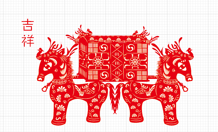 山西朔州骡驮轿（图ZMTU5ODk5MTY4） - 图案 - 站酷设计师小布丁的锵墩墩原创素材 - 站酷ZCOOL