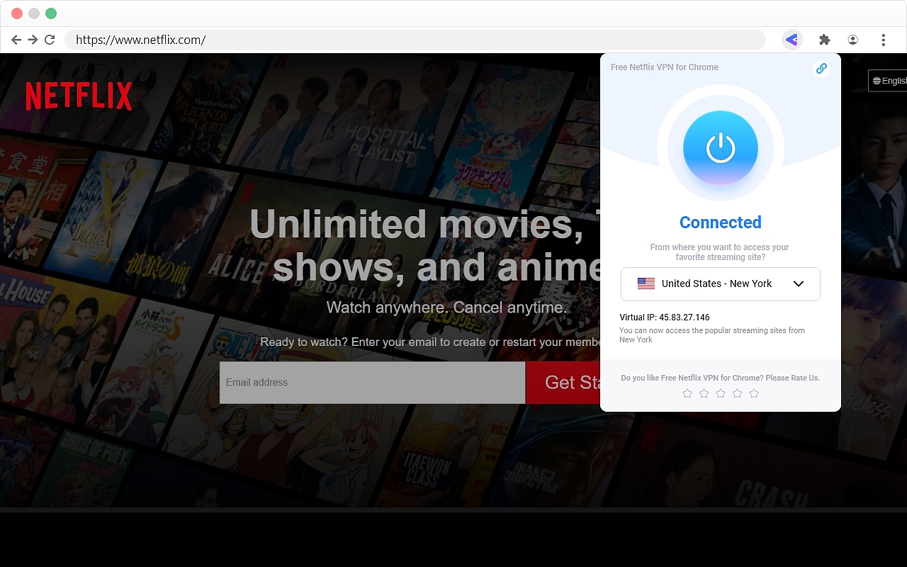 Free Netflix VPN for Chrome-谷歌插件设计