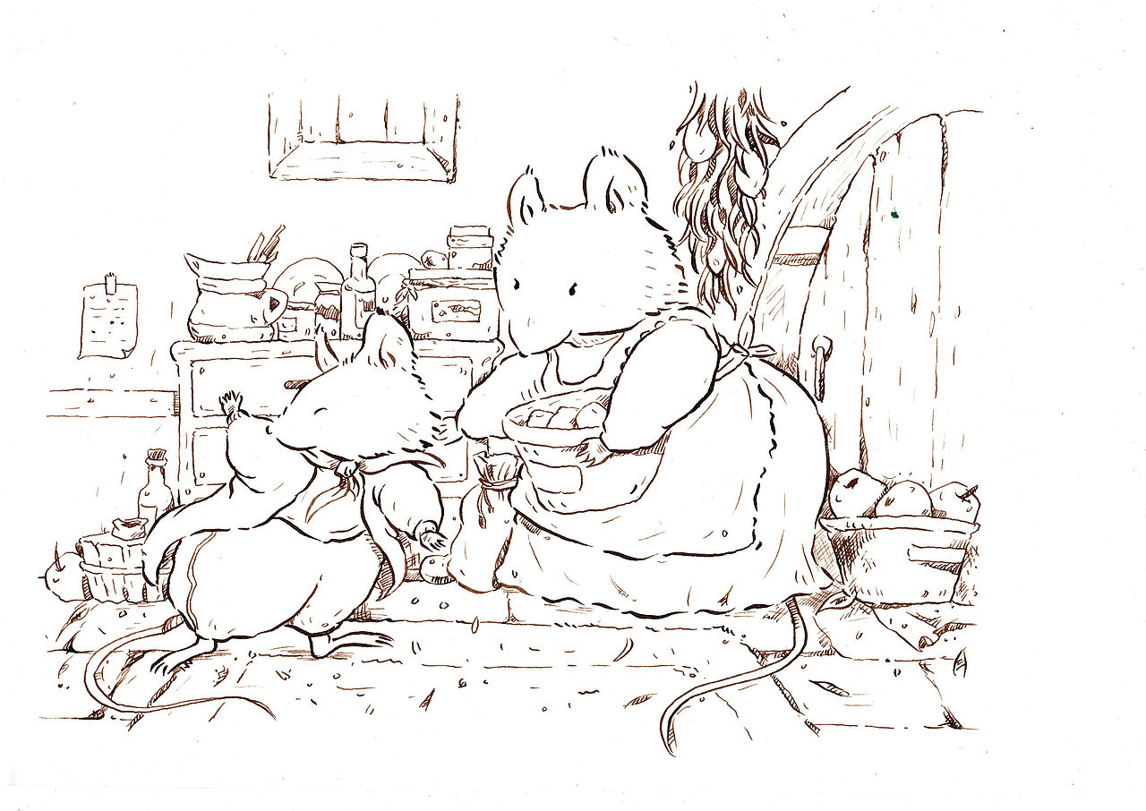 我们绘制的其他一些儿童插画的稿子~~~嘻嘻