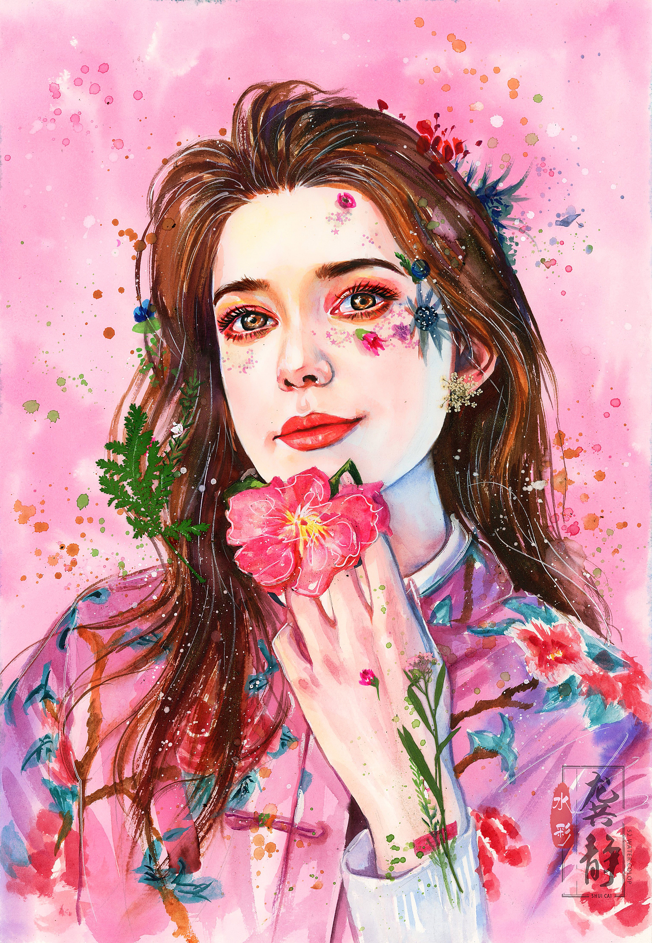 水彩畫像（圖ZMjE1MDMxNDgw） - 繪畫 - 站酷設計師龔靜水彩畫原創(chuàng)素材 - 站酷ZCOOL