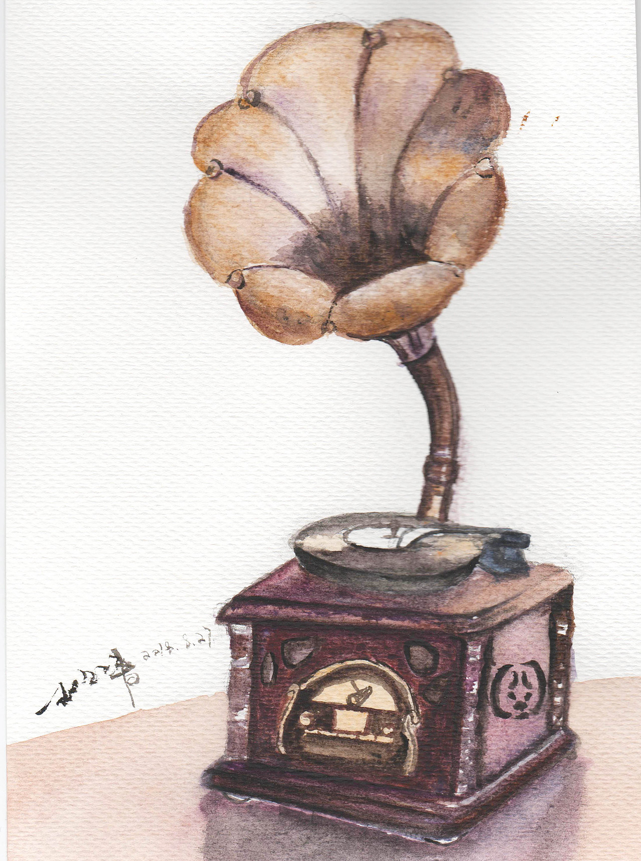 手绘水彩老物件