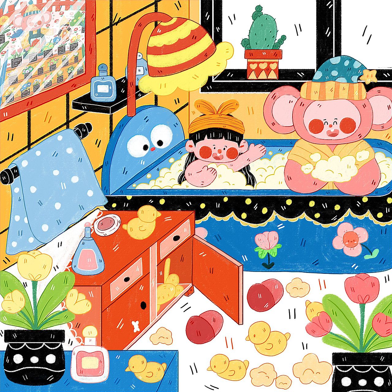 小女孩和大耳朵的系列插画（图ZMzYwMTU0NjQw） - 儿童插画 - 站酷设计师时乐LY原创素材 - 站酷ZCOOL